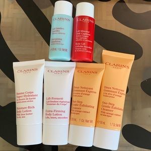 Clarins cleanser and body lotion